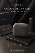 Coque Alcantara AirPods Pro 2 Sonely — Vue principale premium